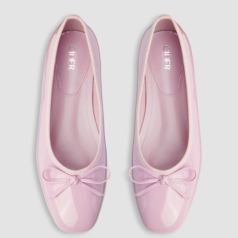 Cider Bow Decor Square Toe Ballet Mary Jane Flats, Classic Chic Ballet Flats for Daily Casual & Work #Fallfreshness
