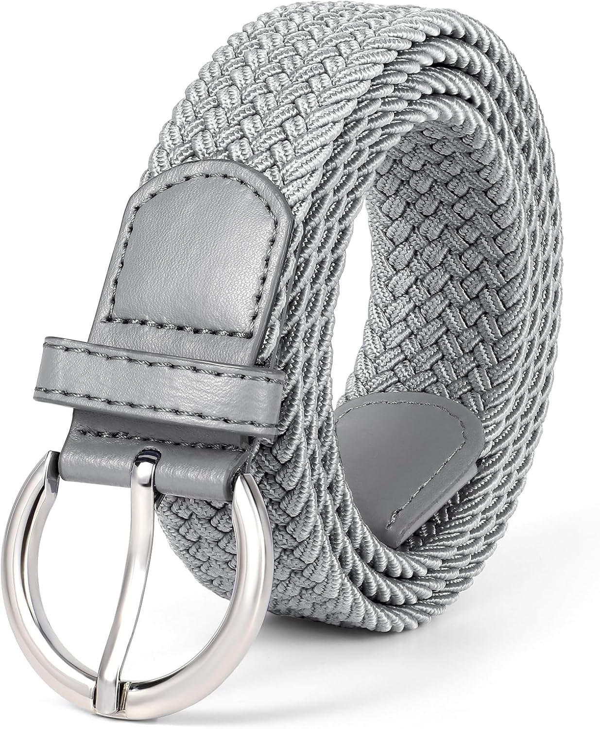 Women Braided Woven Elastic Stretch Belt Canvas Casual Belt for Jeans Pants