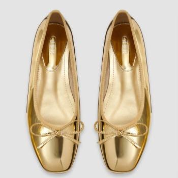 Cider Bow Decor Square Toe Ballet Mary Jane Flats, Classic Chic Ballet Flats for Daily Casual & Work #Fallfreshness