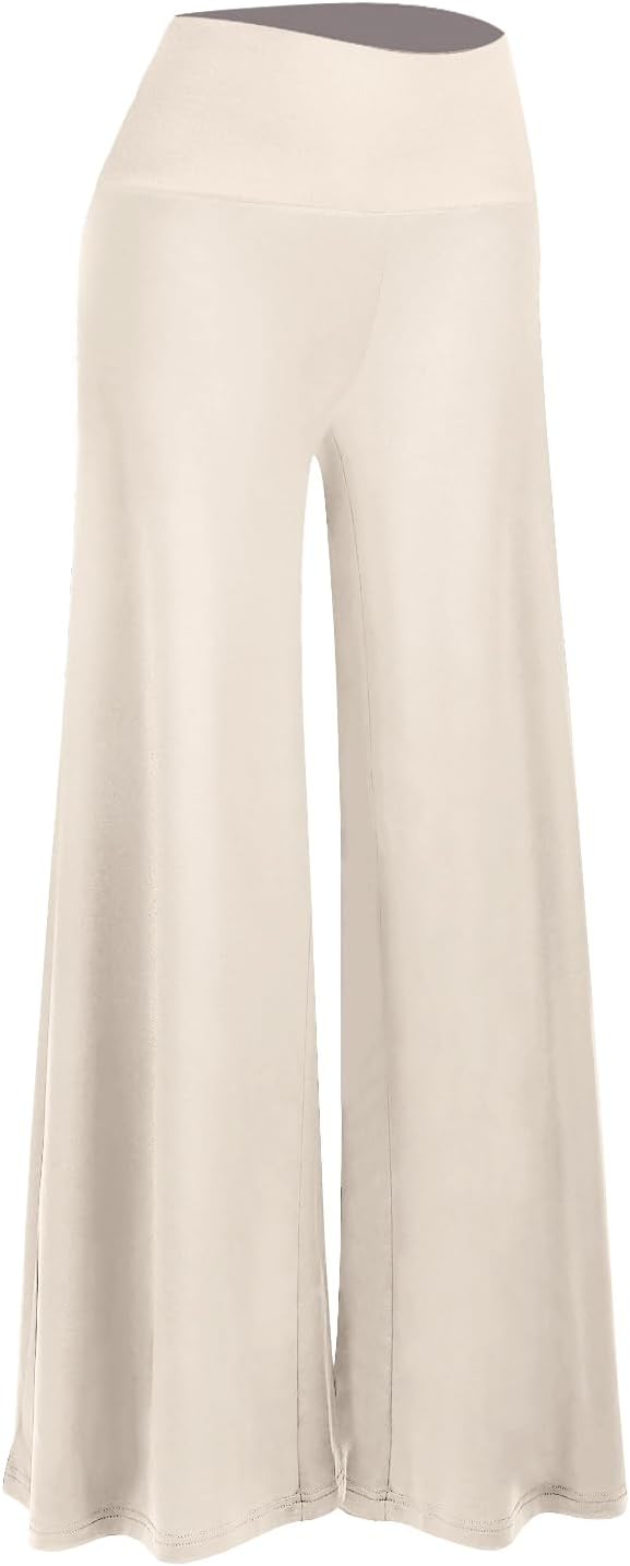 Women'S Stretchy Wide Leg Palazzo Lounge Pants Casual Comfy High Waist Palazzo Pants