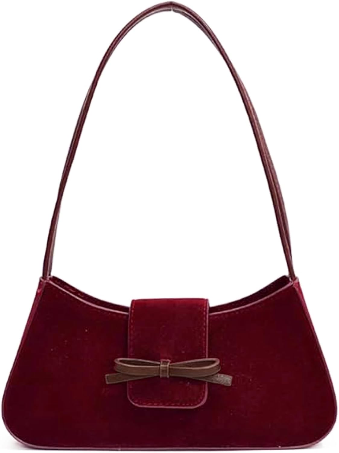 Shoulder Bags for Women Coquette Bow Purse Y2K Bag Small Cute Purses Mini Hobo Handbag Faux Leather Shoulder Purse