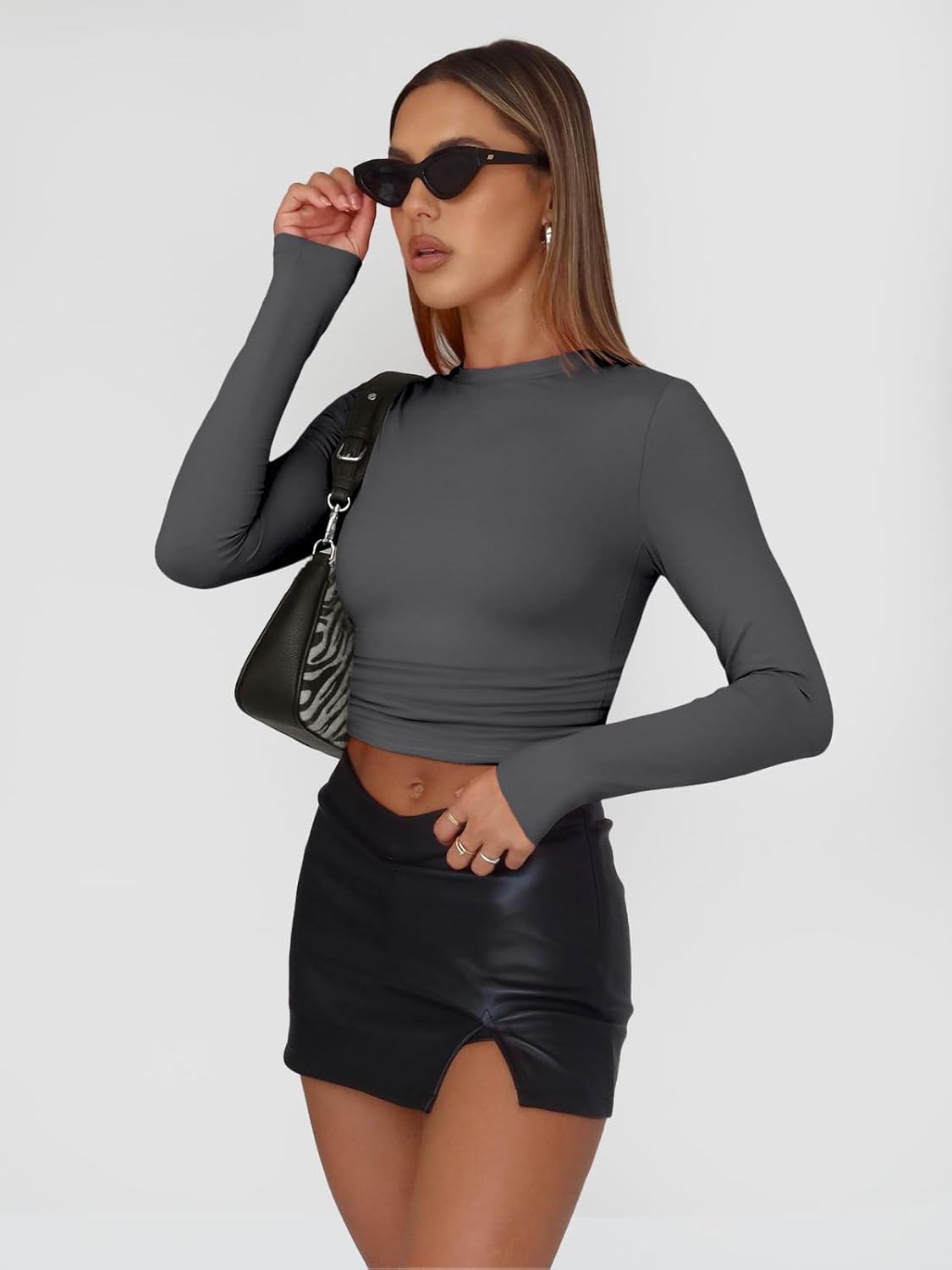 3 Pack Womens Long Sleeve T Shirts Fall Fashion Basic Going Out Crop Tops Slim Fitted Winter Clothes 2025