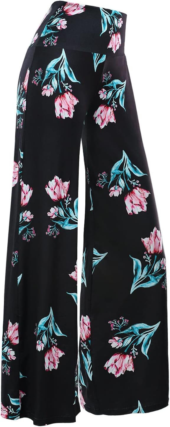 Women'S Stretchy Wide Leg Palazzo Lounge Pants Casual Comfy High Waist Palazzo Pants