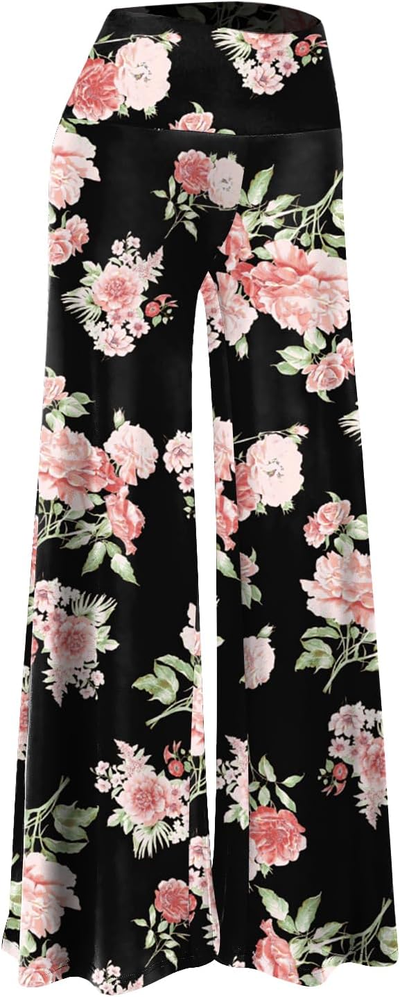Women'S Stretchy Wide Leg Palazzo Lounge Pants Casual Comfy High Waist Palazzo Pants
