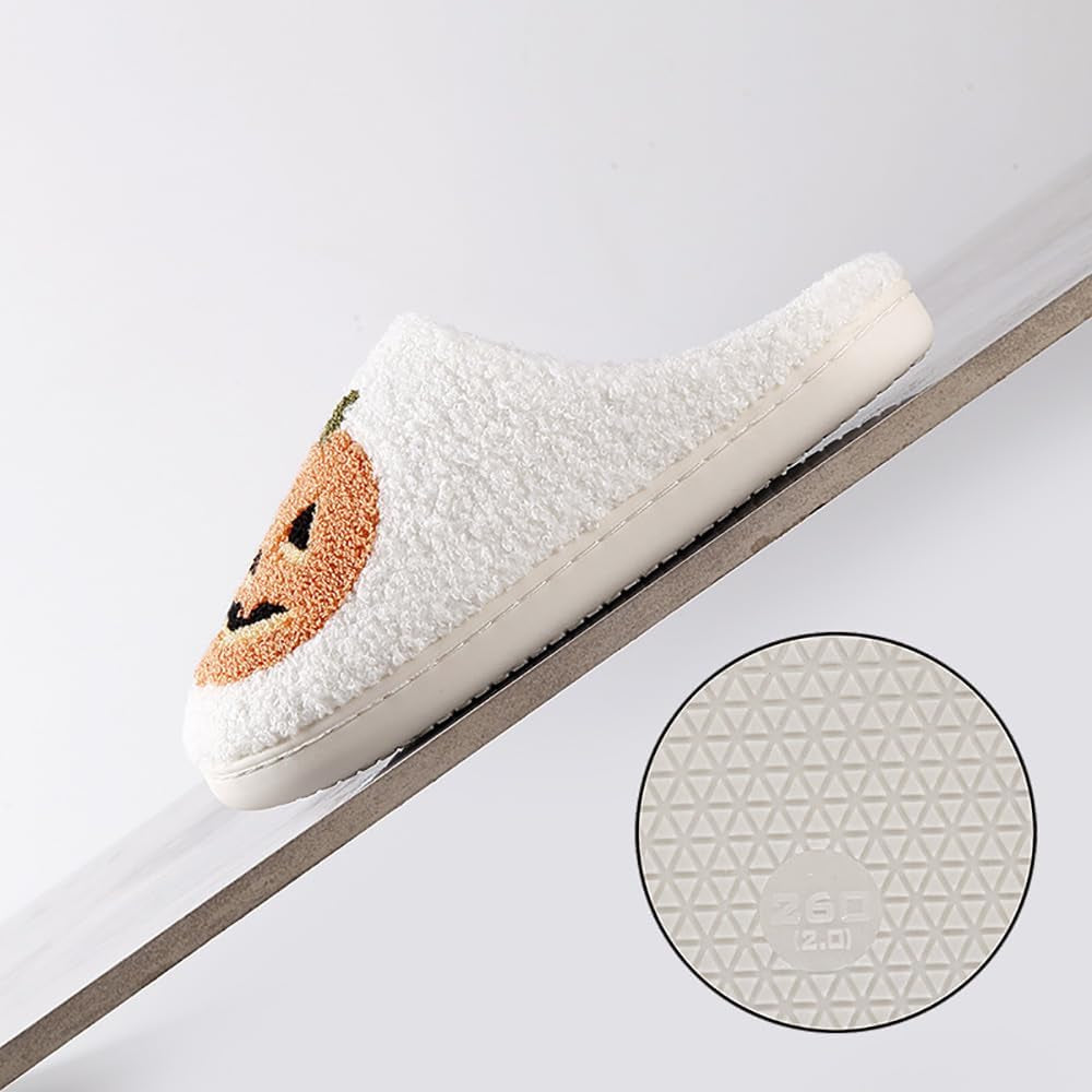Womens Mens Slippers Retro Memory Foam Cute Cartoon Plush Fluffy Warm Fur Lined Slippers Indoor House Home Winter Shoes