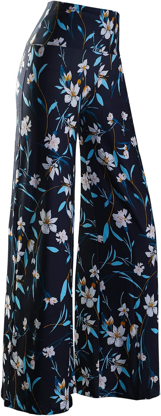 Women'S Stretchy Wide Leg Palazzo Lounge Pants Casual Comfy High Waist Palazzo Pants