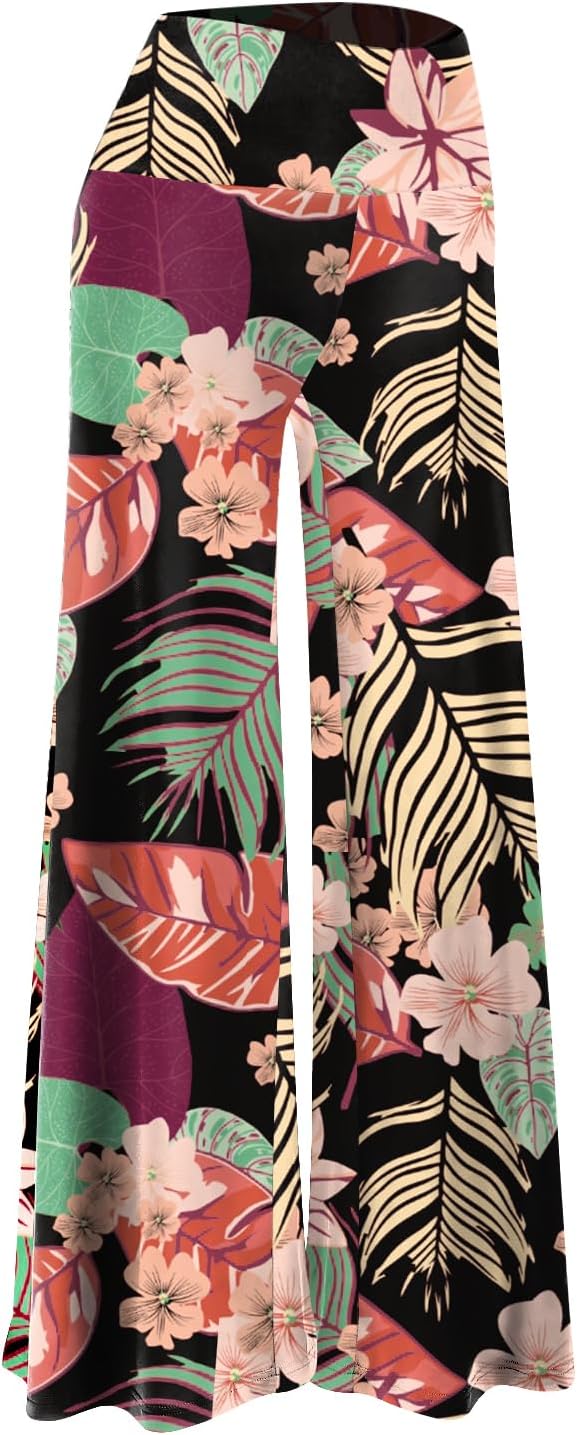 Women'S Stretchy Wide Leg Palazzo Lounge Pants Casual Comfy High Waist Palazzo Pants