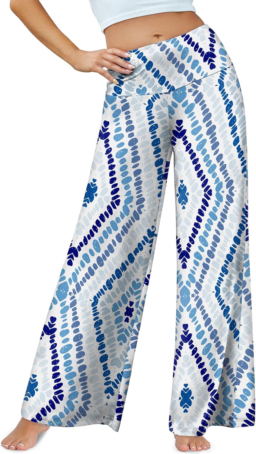 Women'S Stretchy Wide Leg Palazzo Lounge Pants Casual Comfy High Waist Palazzo Pants