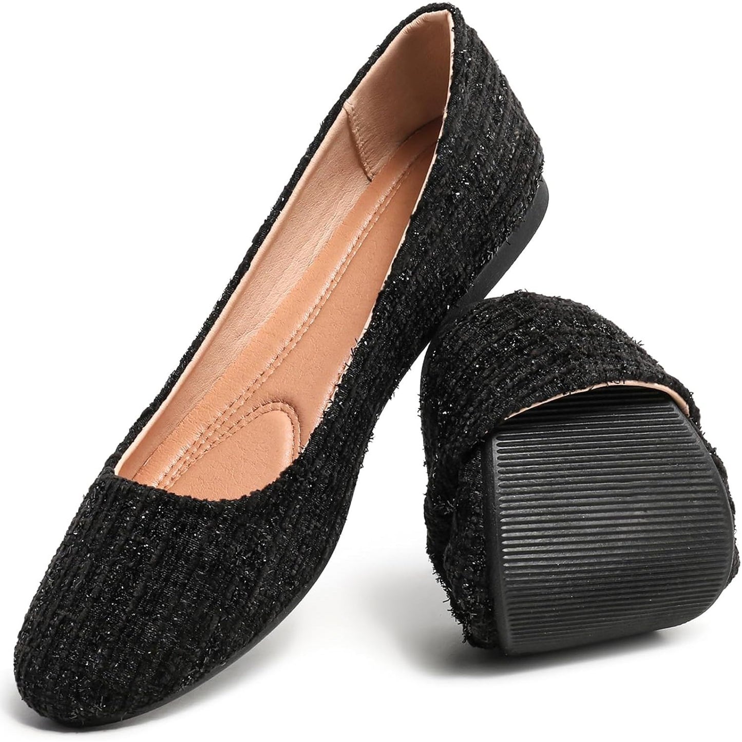 Women’S round Toe Flats Shoes Ballet Flats Dressy Comfortable White Green Flats for Women