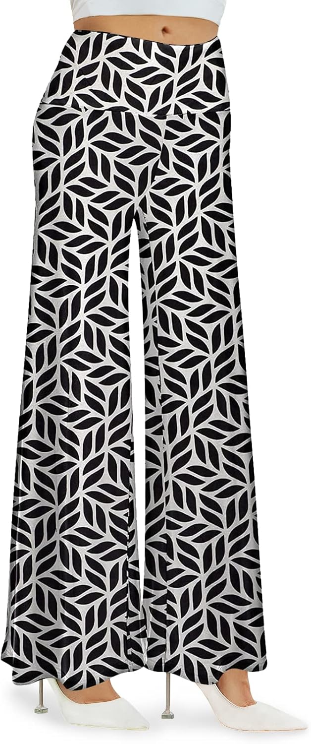 Women'S Stretchy Wide Leg Palazzo Lounge Pants Casual Comfy High Waist Palazzo Pants