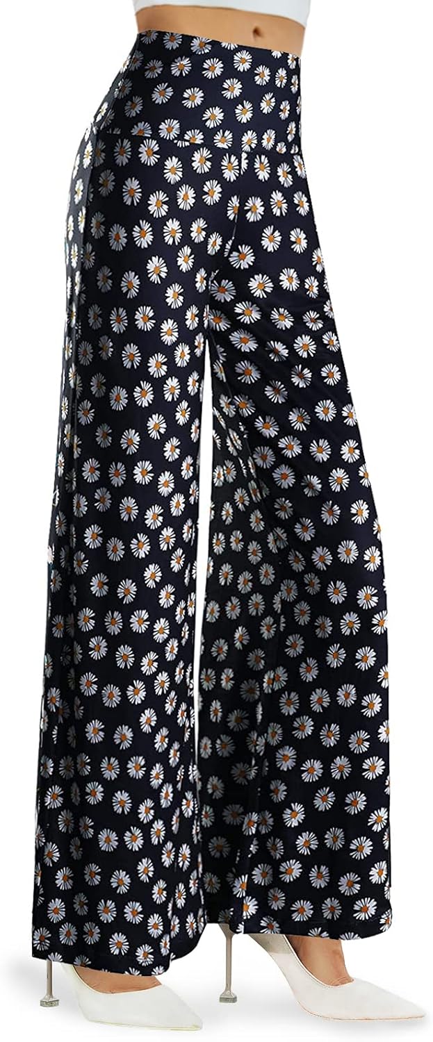 Women'S Stretchy Wide Leg Palazzo Lounge Pants Casual Comfy High Waist Palazzo Pants