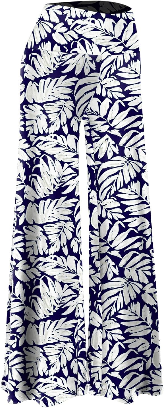 Women'S Stretchy Wide Leg Palazzo Lounge Pants Casual Comfy High Waist Palazzo Pants