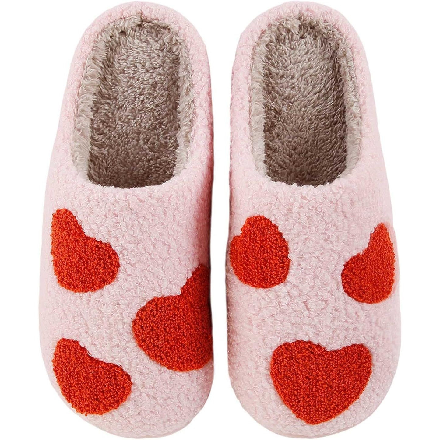 Womens Mens Slippers Retro Memory Foam Cute Cartoon Plush Fluffy Warm Fur Lined Slippers Indoor House Home Winter Shoes
