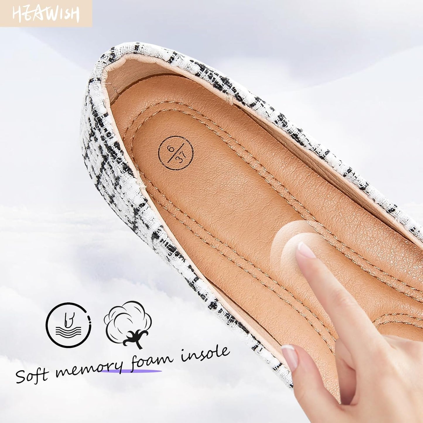Women’S round Toe Flats Shoes Ballet Flats Dressy Comfortable White Green Flats for Women