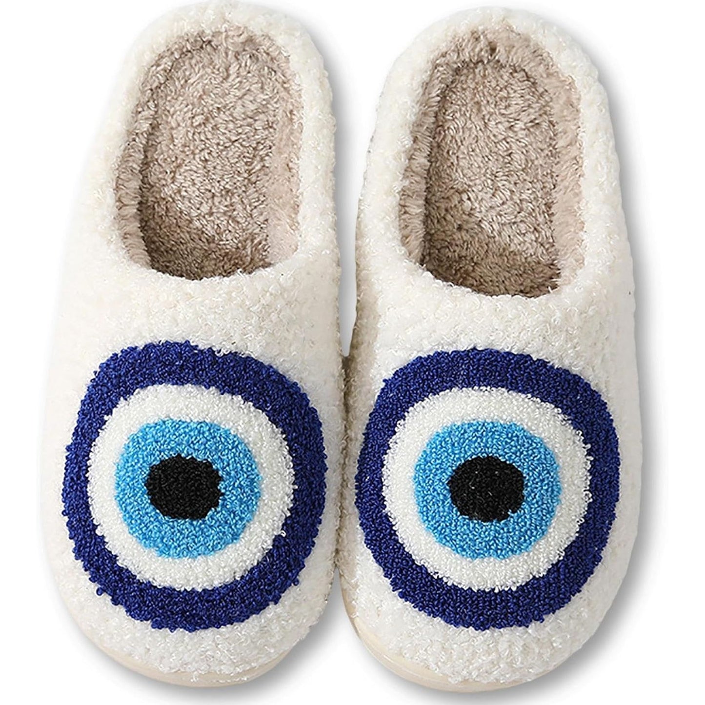 Womens Mens Slippers Retro Memory Foam Cute Cartoon Plush Fluffy Warm Fur Lined Slippers Indoor House Home Winter Shoes