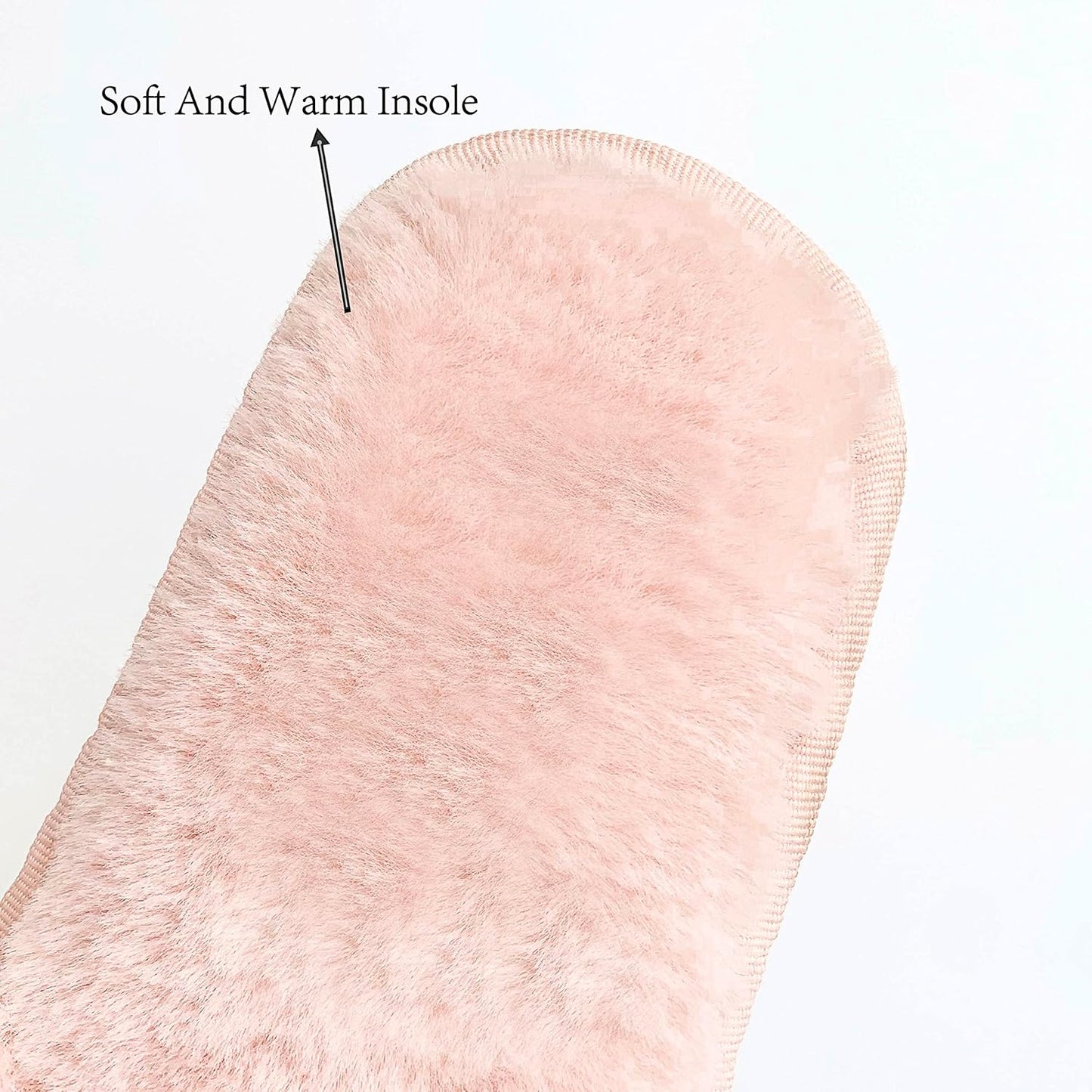Women Slippers with Real Fox Fur Ball, Girl Furry Cozy Warm House Slipper, Open Toe Soft Flat Slide Sandals for Women Indoor Outdoor