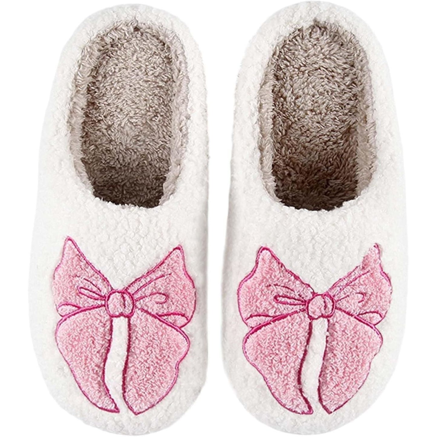 Womens Mens Slippers Retro Memory Foam Cute Cartoon Plush Fluffy Warm Fur Lined Slippers Indoor House Home Winter Shoes