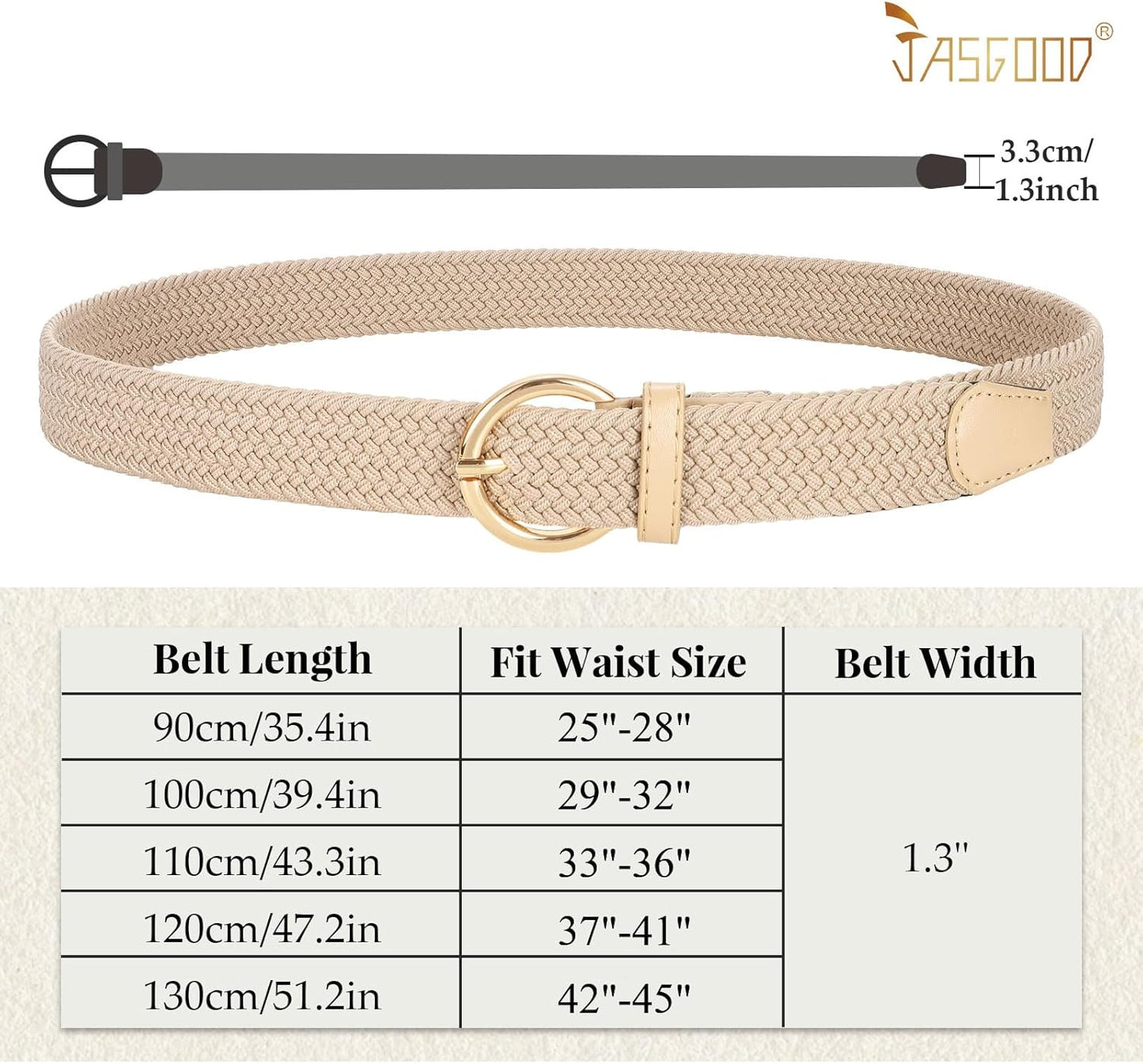 Women Braided Woven Elastic Stretch Belt Canvas Casual Belt for Jeans Pants