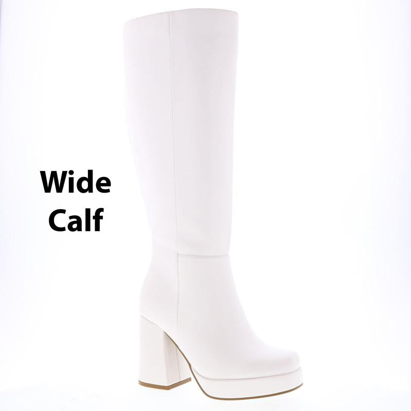 Venom - Block Heel Knee High Platform Boots for Women, Chunky Heel Boots, Stylish Winter Footwear, Trendy Knee-High Boots, Comfortable & Bold Design