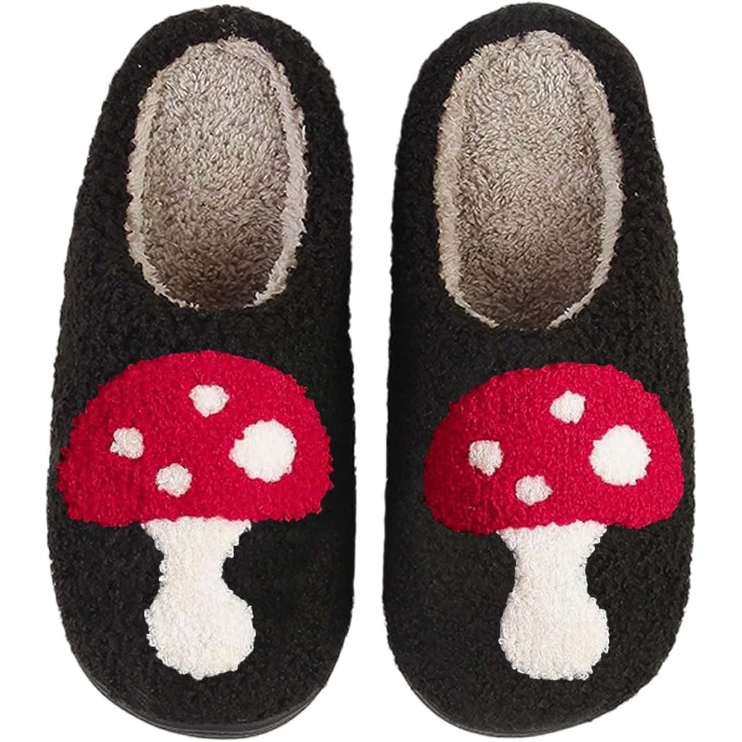 Womens Mens Slippers Retro Memory Foam Cute Cartoon Plush Fluffy Warm Fur Lined Slippers Indoor House Home Winter Shoes