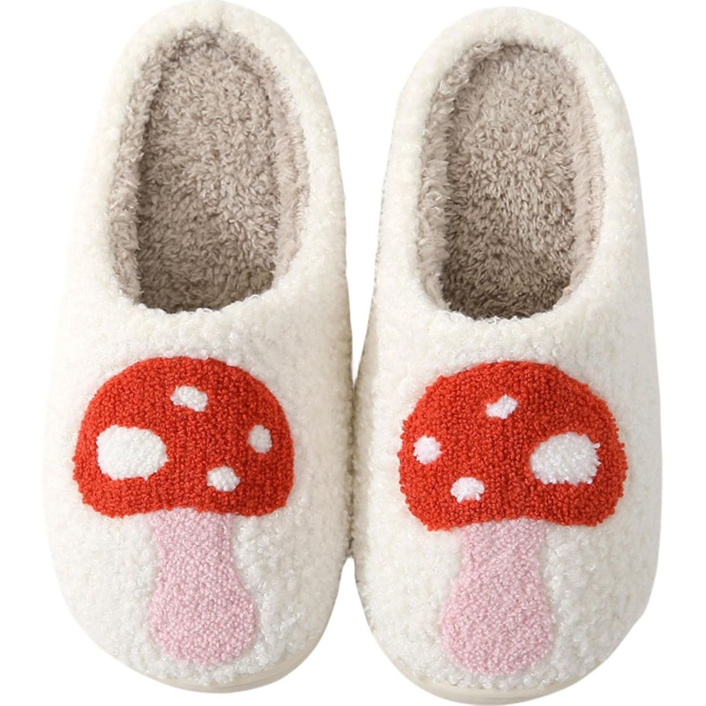 Womens Mens Slippers Retro Memory Foam Cute Cartoon Plush Fluffy Warm Fur Lined Slippers Indoor House Home Winter Shoes