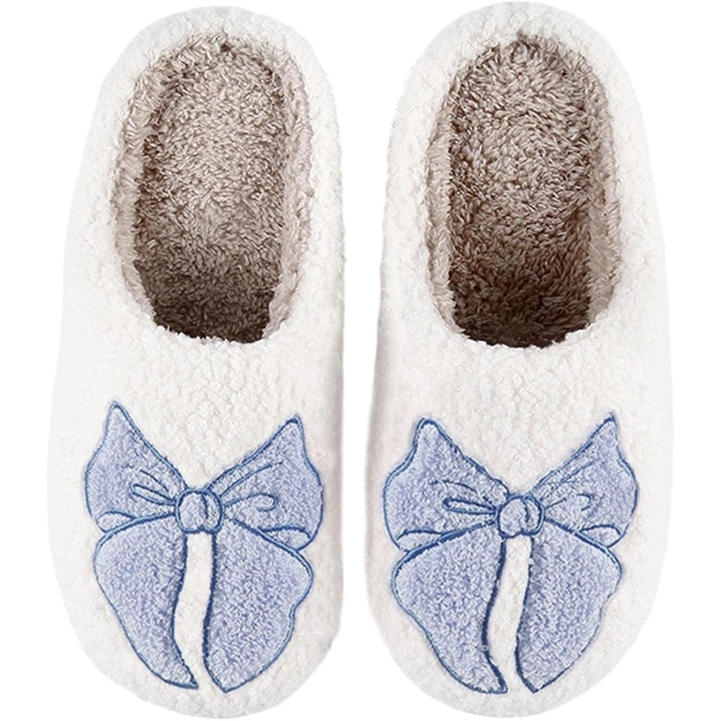 Womens Mens Slippers Retro Memory Foam Cute Cartoon Plush Fluffy Warm Fur Lined Slippers Indoor House Home Winter Shoes