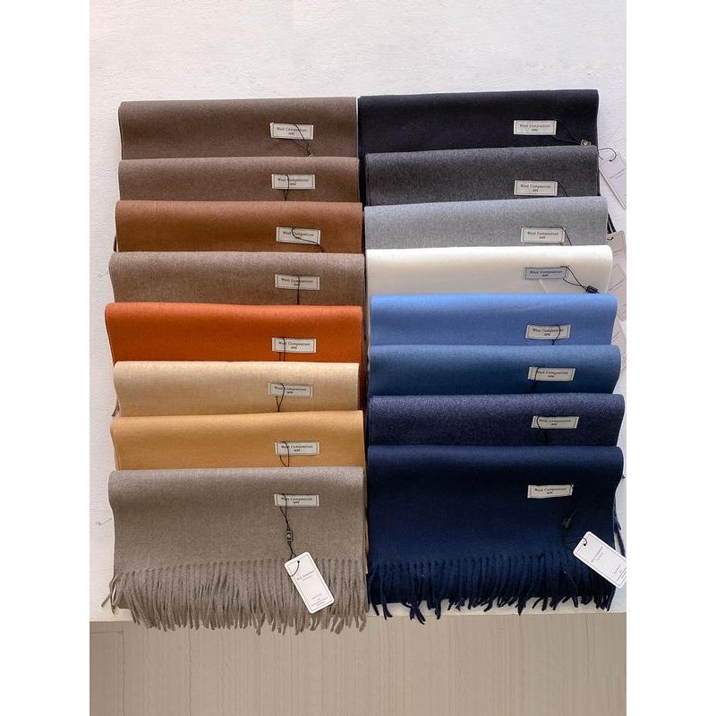 Thick Soft Plain Scarf for Fall & Winter, Unisex Elegant Woven Wrap for Daily Wear, Cozy Oversized Shawl for Warmth