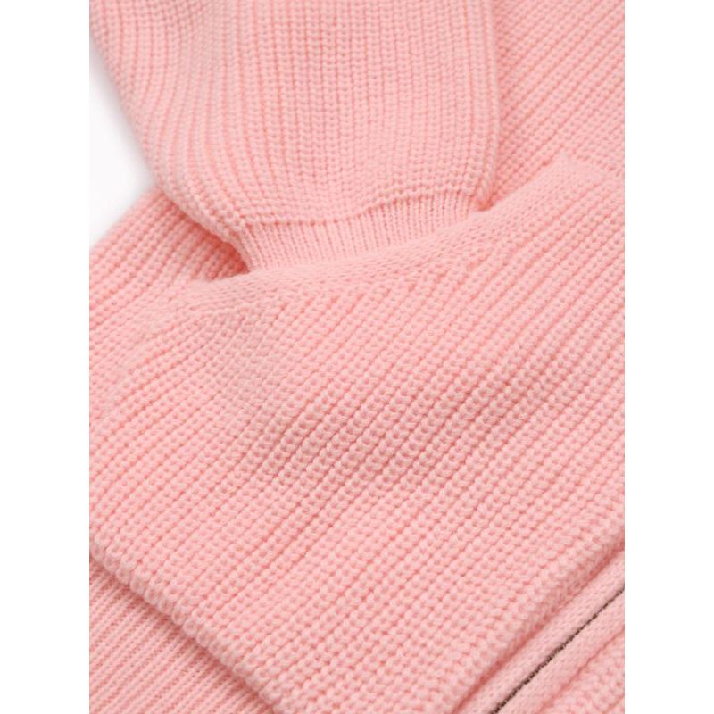 Women'S Plain Hooded Zipper Knit Sweater, Casual Long Sleeve Pullover for Fall & Winter, Comfortable Ladies Fashion Top