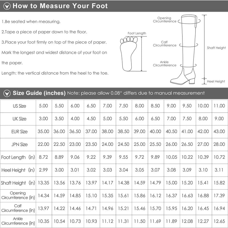 Dream Pairs Women's Chunky Heel Knee High Boots