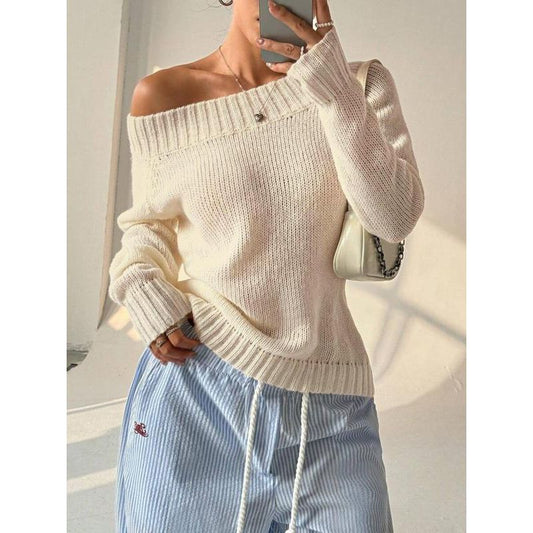 Women'S Plain Sweater, Casual Long Sleeve Jumper for Spring & Fall, Fashion Women'S Knitwear for Daily Wear