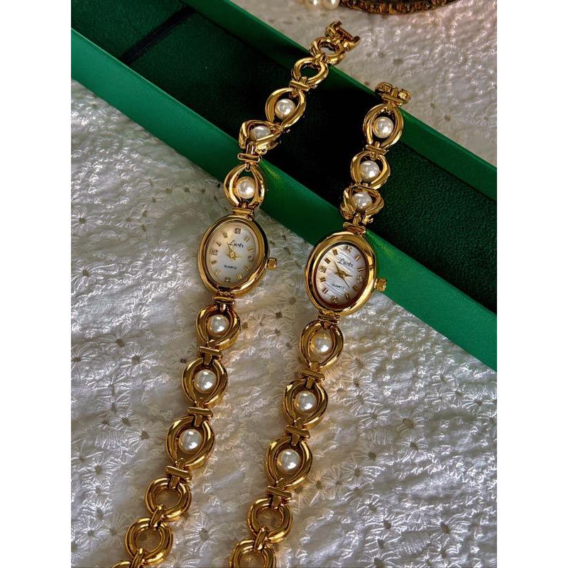 Women'S Elegant Fashion Quartz Watch & Faux Pearl Decorated Bracelet, Fashion Watch Set for Party, Daily Decor, Trendy All-Match & Exquisite Watch Set for Gift