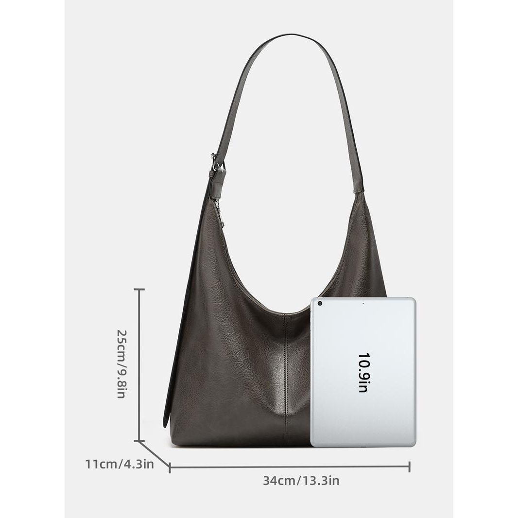 Solid Color Shoulder bag Leather Cute Shoulder Bag, Simple Large Capacity Crossbody Purses 2025, Daily Commuter Purse, Shopping Shoulder Elegant Commuter Bag, Fashionable Bags
