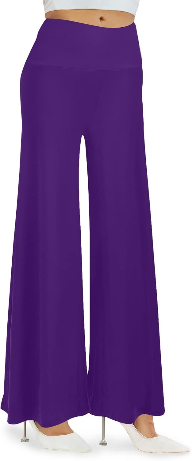 Women'S Stretchy Wide Leg Palazzo Lounge Pants Casual Comfy High Waist Palazzo Pants