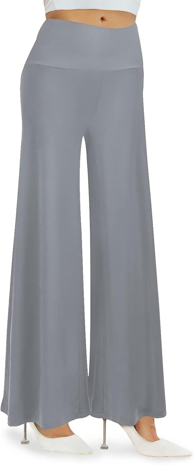 Women'S Stretchy Wide Leg Palazzo Lounge Pants Casual Comfy High Waist Palazzo Pants