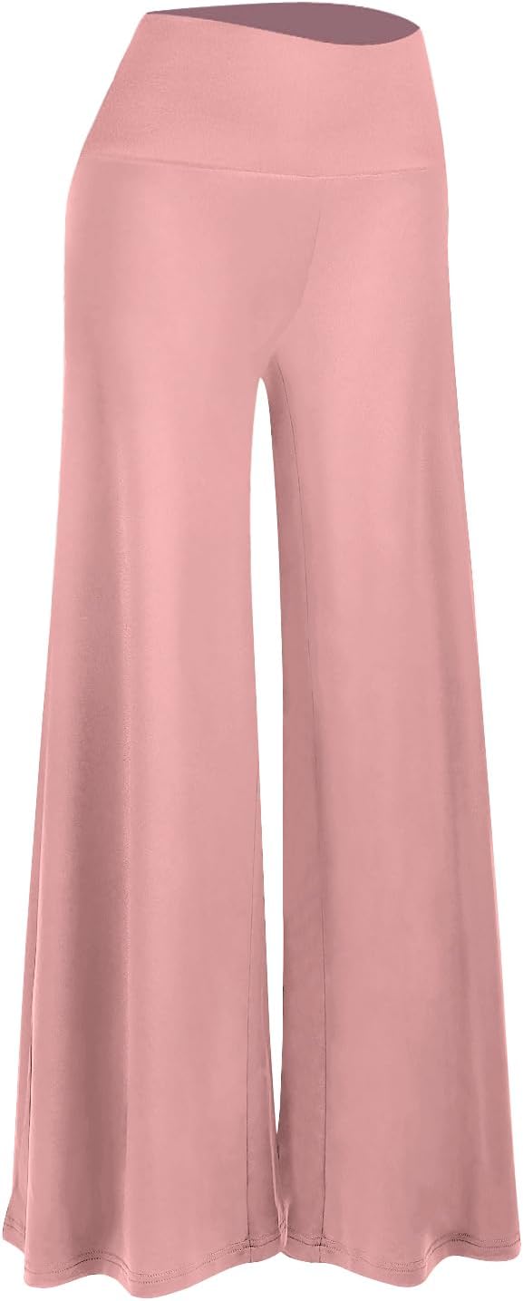 Women'S Stretchy Wide Leg Palazzo Lounge Pants Casual Comfy High Waist Palazzo Pants