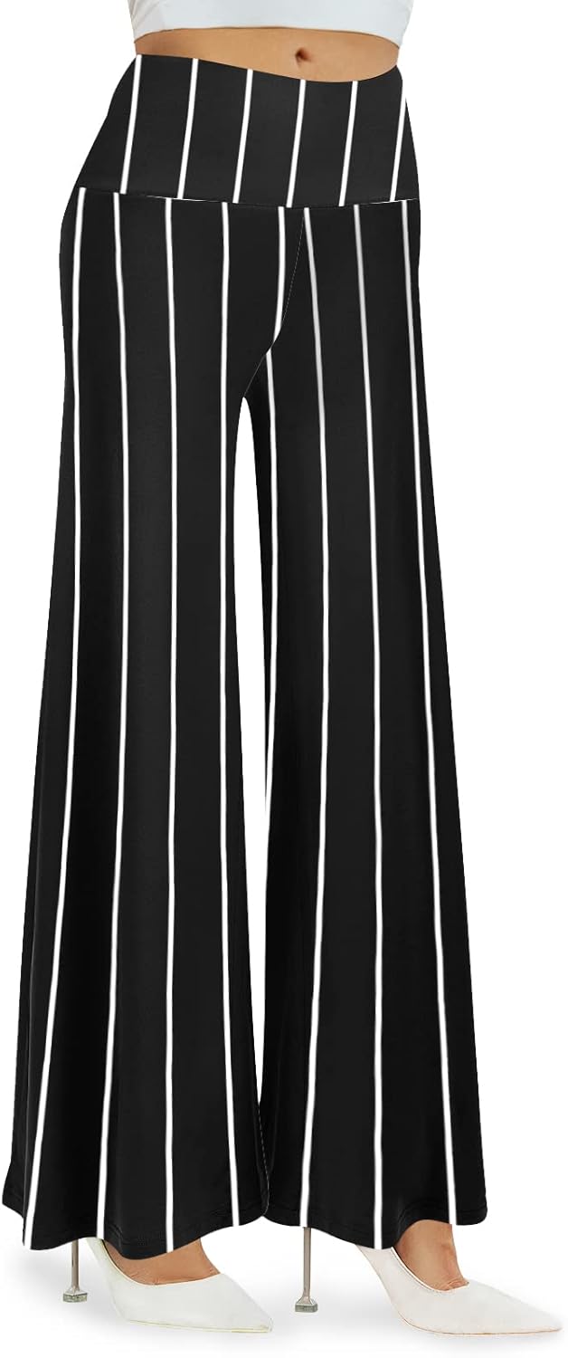 Women'S Stretchy Wide Leg Palazzo Lounge Pants Casual Comfy High Waist Palazzo Pants