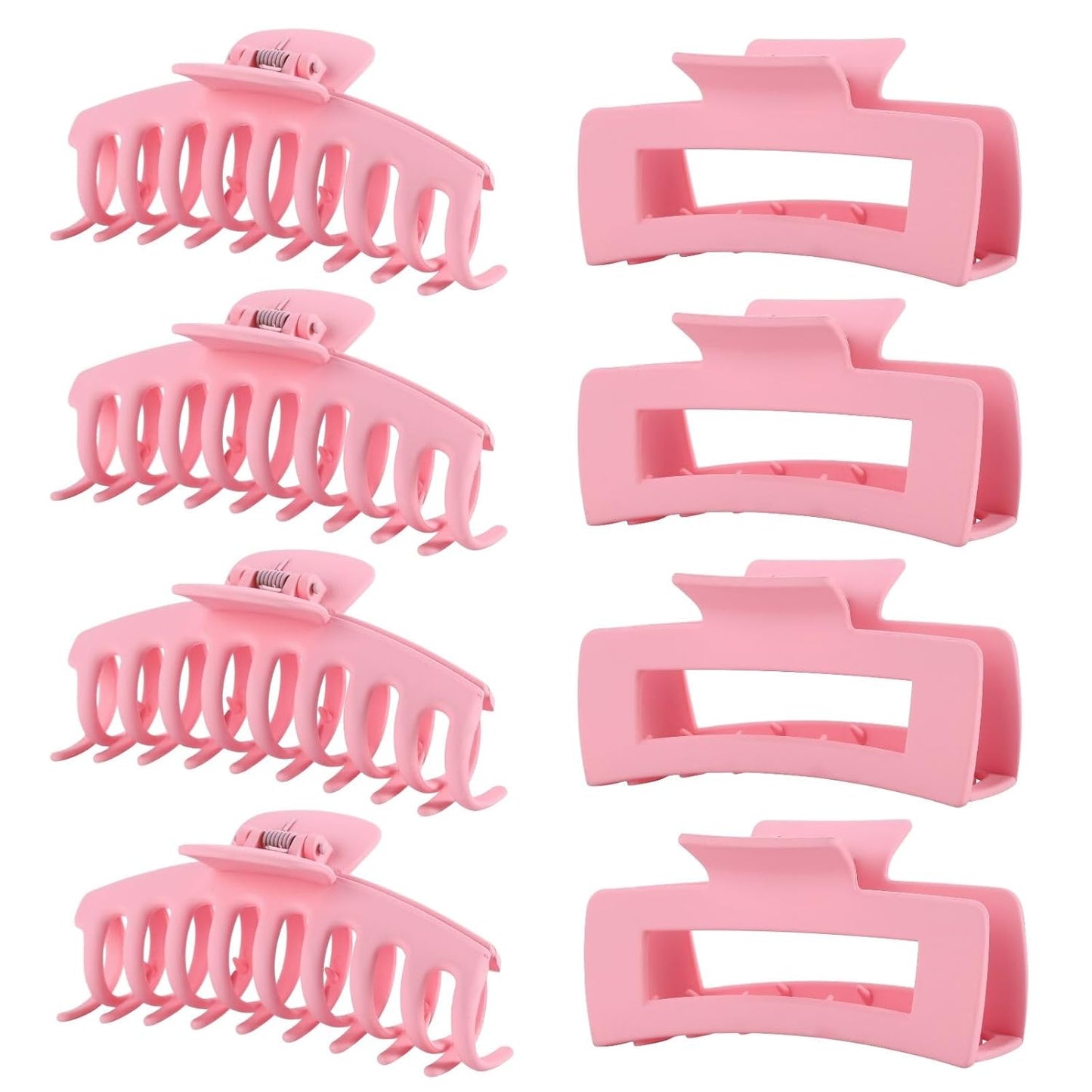 Hair Clips for Women 4.3 Inch Large Hair Claw Clips for Women Thin Thick Curly Hair, Big Matte Banana Clips,Strong Hold Jaw Clips,Neutral Colors