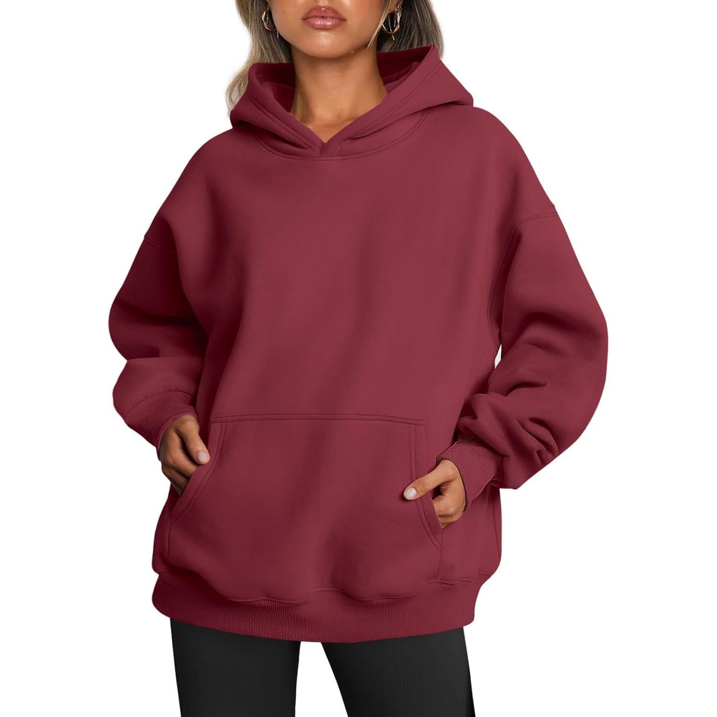 Womens Oversized Hoodies Fleece Sweatshirts Fall Fashion 2025 Pullover Sweaters Winter Clothes