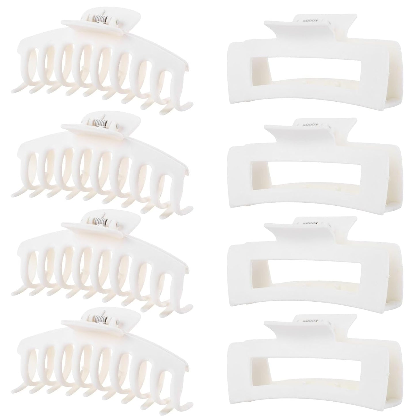 Hair Clips for Women 4.3 Inch Large Hair Claw Clips for Women Thin Thick Curly Hair, Big Matte Banana Clips,Strong Hold Jaw Clips,Neutral Colors