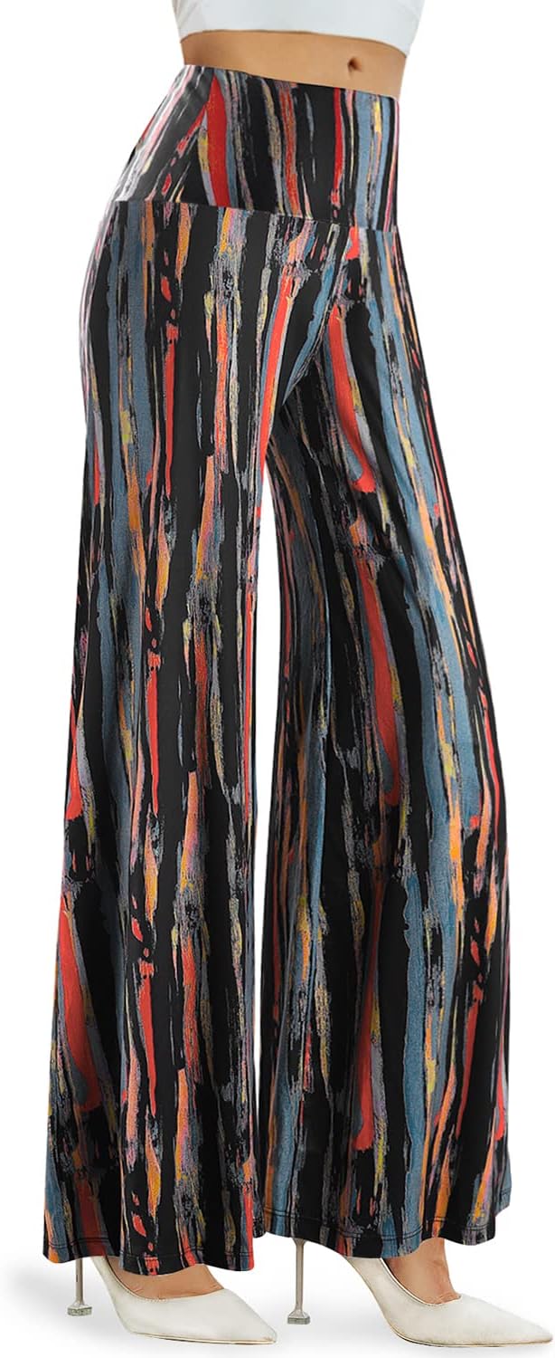 Women'S Stretchy Wide Leg Palazzo Lounge Pants Casual Comfy High Waist Palazzo Pants