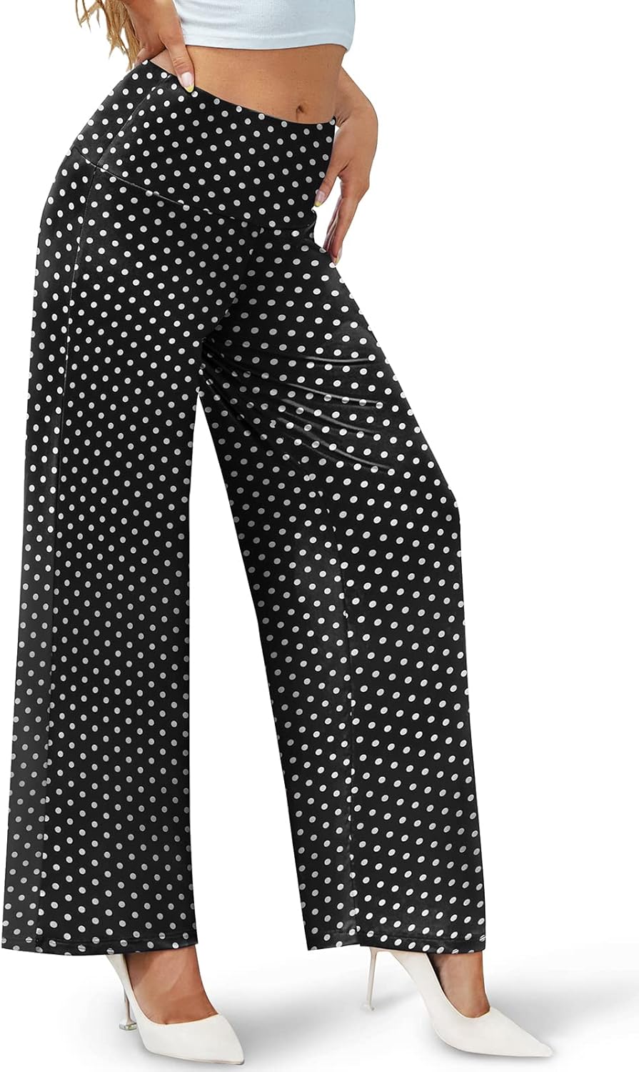 Women'S Stretchy Wide Leg Palazzo Lounge Pants Casual Comfy High Waist Palazzo Pants
