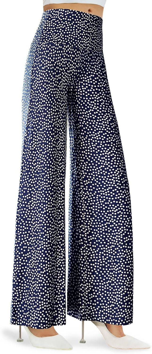Women'S Stretchy Wide Leg Palazzo Lounge Pants Casual Comfy High Waist Palazzo Pants