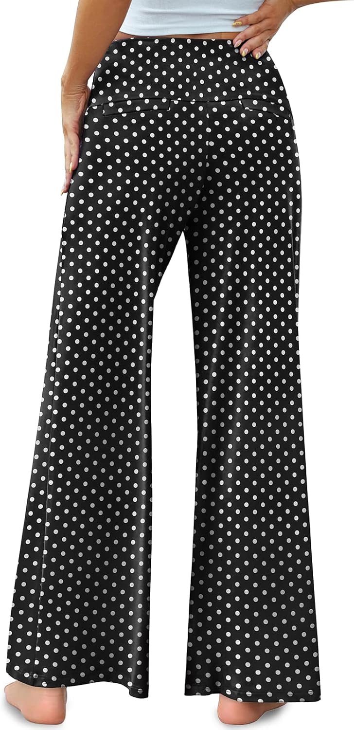 Women'S Stretchy Wide Leg Palazzo Lounge Pants Casual Comfy High Waist Palazzo Pants