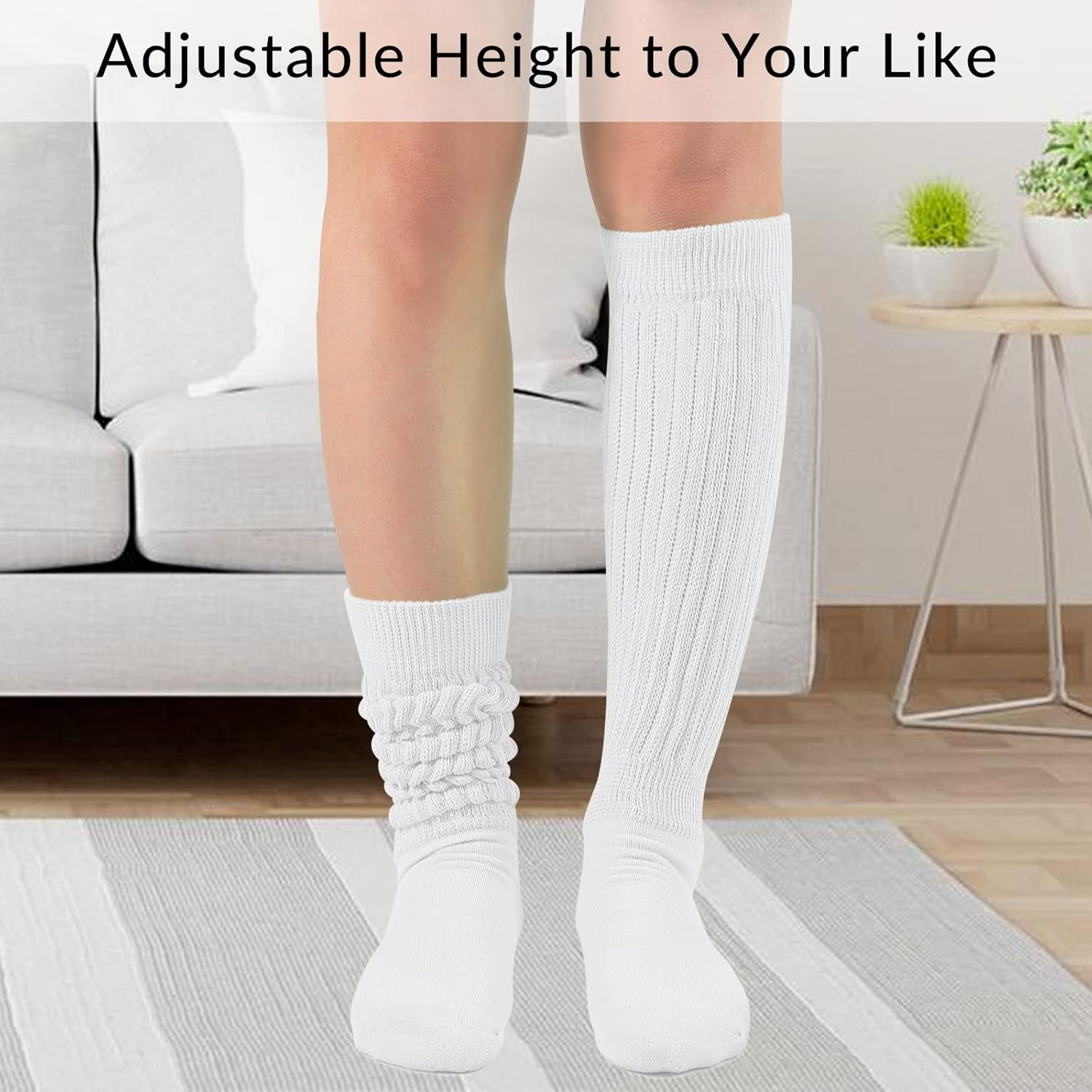 Slouch Socks Women Knit Knee High Boot Long Tube Scrunch Sock for Woman