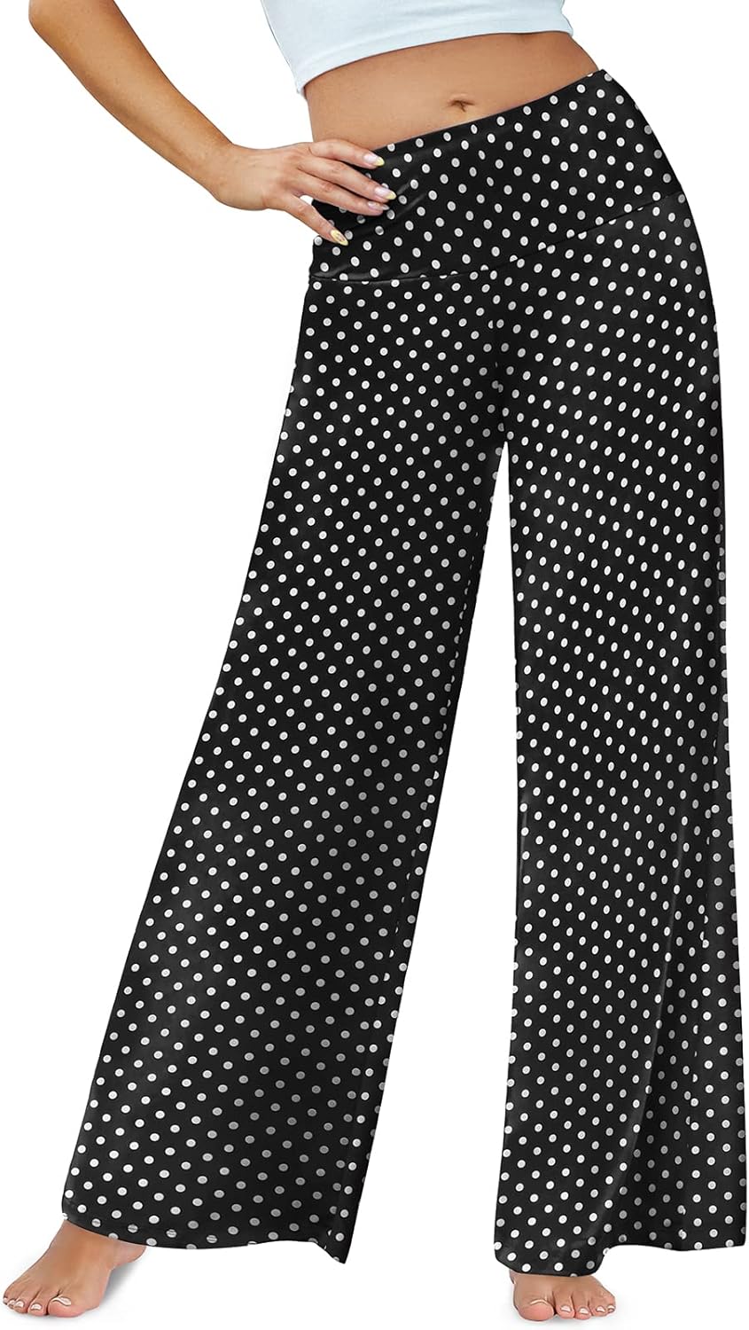 Women'S Stretchy Wide Leg Palazzo Lounge Pants Casual Comfy High Waist Palazzo Pants