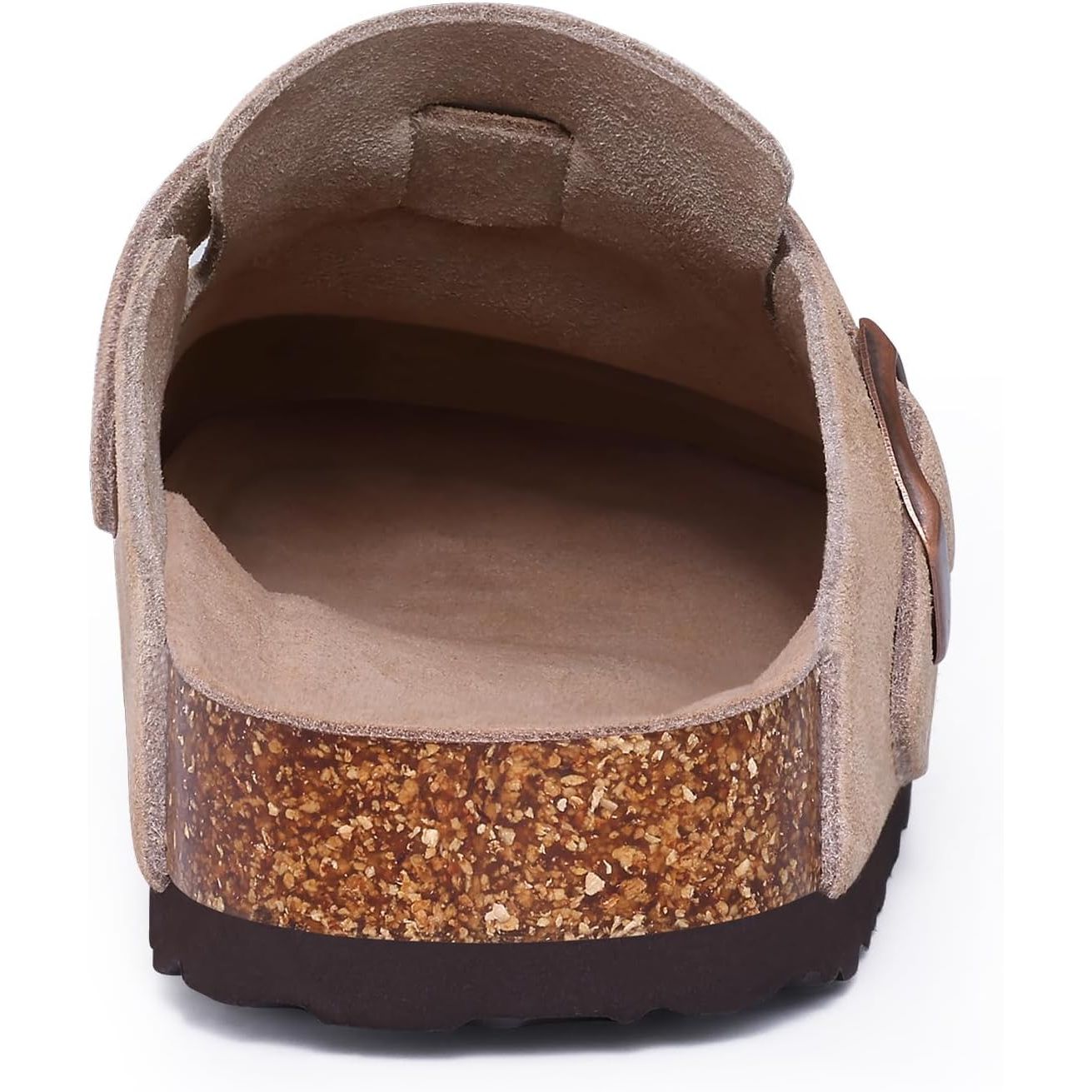 Women'S Suede Clogs Leather Mules Arch Support Potato Shoes with Comfort Cork Footbed