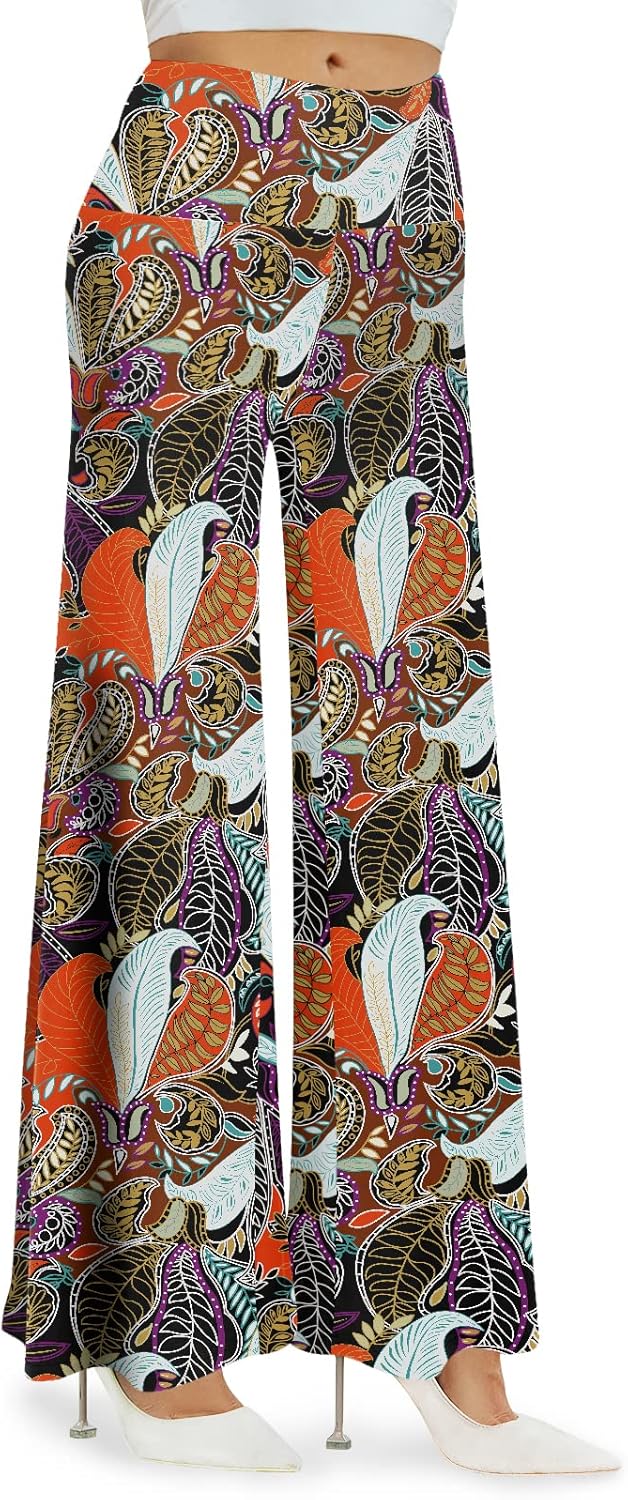 Women'S Stretchy Wide Leg Palazzo Lounge Pants Casual Comfy High Waist Palazzo Pants