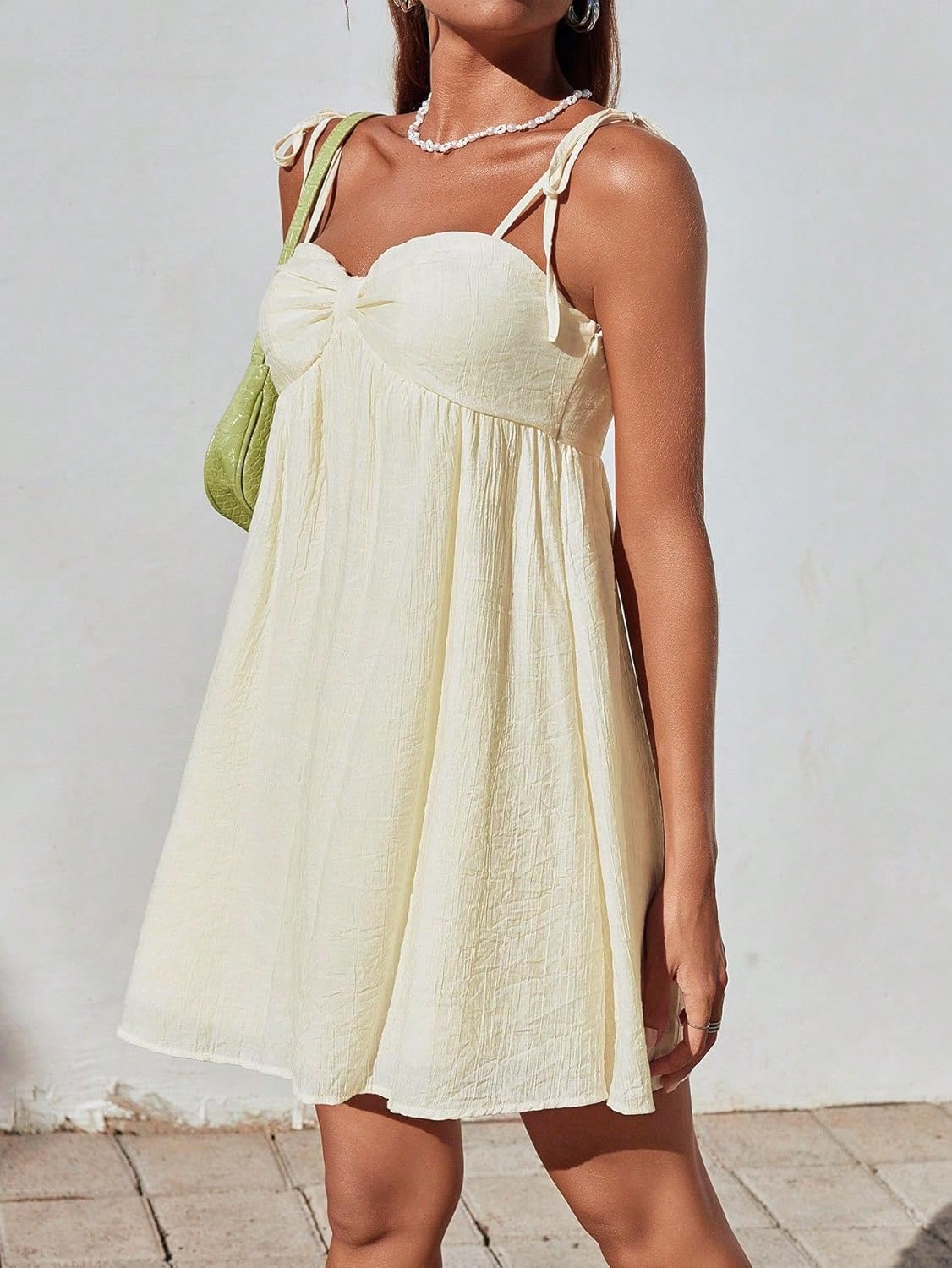 Casual Summer Dresses for Women 2025 Flowy Sun Dress Mini Slip Dress Cute Spaghetti Strap Dress