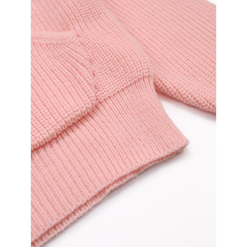 Women'S Plain Hooded Zipper Knit Sweater, Casual Long Sleeve Pullover for Fall & Winter, Comfortable Ladies Fashion Top