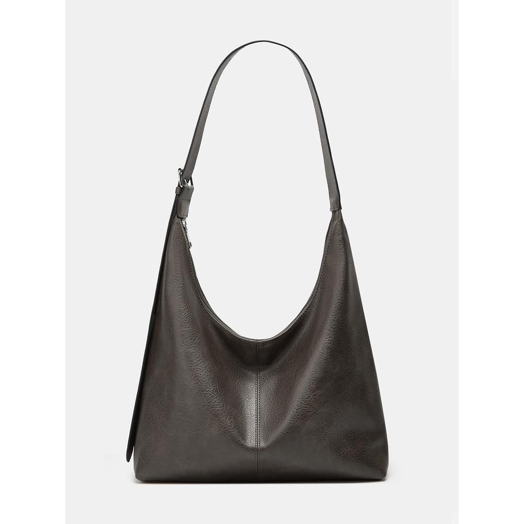 Solid Color Shoulder bag Leather Cute Shoulder Bag, Simple Large Capacity Crossbody Purses 2025, Daily Commuter Purse, Shopping Shoulder Elegant Commuter Bag, Fashionable Bags